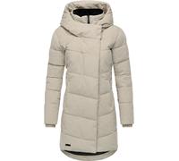 Wintermantel RAGWEAR "Pavla Cordy YOUMODO", Damen, Gr. XXL (44), bone, Obermaterial: 100% Baumwolle, Innenfutter: 100% Polyester, Wattierung: 100% Polyester, gerade ca. Mitte Oberschenkel, hoch geschl