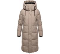 Winter Steppmantel mit abnehmbarer Kapuze "Chumanii XVI" Taupe Grey S