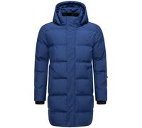 Steppmantel STONE HARBOUR "Thadeek XX", Herren, Gr. XL (54), navy, Obermaterial: 100% Polyester. Innenfutter: 100% Polyester. Wattierung: 100% Polyester. Ärmelfutter: 100% Polyester, Basic, gerade kni