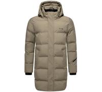 Steppmantel STONE HARBOUR "Thadeek XX", Herren, Gr. L (52), braun, Obermaterial: 100% Polyester, Innenfutter: 100% Polyester, Wattierung: 100% Polyester, Ärmelfutter: 100% Polyester, Basic, gerade kni