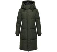 Winterjacke MARIKOO "Michikoo", Damen, Gr. XL, grün (schwarzolive), Obermaterial: 100% Polyester; Futter: 100% Polyester; Wattierung: 100% Polyester; Ärmelfutter: 100% Polyester, Jacken Winterjacke, E