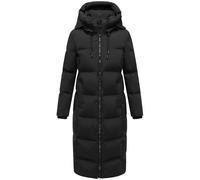 MARIKOO Damen Wintermantel (XS-5XL) - gesteppt, abnehmbare Kapuze, winddicht - N102 - Schwarz Größe 3XL - Gr.3XL