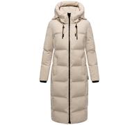 MARIKOO Damen Wintermantel (XS-5XL) - gesteppt, abnehmbare Kapuze, winddicht - N102 - Cream Größe XL - Gr.XL