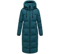 MARIKOO Damen Wintermantel (XS-5XL) - gesteppt, abnehmbare Kapuze, winddicht - N102 - OceanGreen Größe XL - Gr.XL