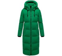 MARIKOO Damen Wintermantel (XS-5XL) - gesteppt, abnehmbare Kapuze, winddicht - N102 - SmaragdGreen Größe L - Gr.L