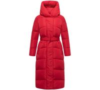 Winter Steppmantel mit Kapuze und Taillengürtel "Eisblick 14" Deep Red XXL