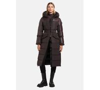 Winter Steppmantel mit Plüschelementen "Julita2" Moody Plum XXL