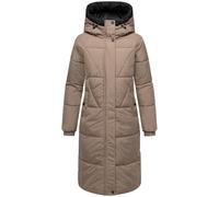 Winterjacke MARIKOO "Yaskaa", Damen, Gr. XXL, beige (taupe grau), Obermaterial: 100% Polyester; Futter: 100% Polyester; Wattierung: 100% Polyester; Ärmelfutter: 100% Polyester, Jacken Winterjacke, mit