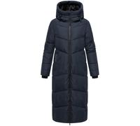Winterjacke MARIKOO "Firella", Damen, Gr. XL, blau (navy), Obermaterial: 100% Polyester; Futter: 100% Polyester; Wattierung: 100% Polyester; Ärmelfutter: 100% Polyester, Jacken, extra langer Designer 