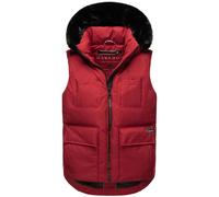 Winter Steppweste mit abnehmbarem Kunstpelz "Zimthäschen XIV" Dark Red XXL