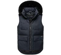 Steppweste NAVAHOO "Zimthäschen XIV", Damen, Gr. XXL (44), blau (navy), Obermaterial: 100% Polyester (recycelt), Futter: 100% Polyester (recycelt), Wattierung: 100% Polyester (recycelt), Kunstpelz: 10