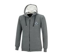 Winter Sweatshirt Crew Pro Line mit Kapuze und Full Zip Dunkel-Melange Grau S