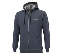 Winter Sweatshirt Crew Team Pro mit Kapuze und Full Zip Dunkelgrau Grau L