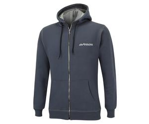 Winter Sweatshirt Crew Team Pro mit Kapuze und Full Zip Dunkelgrau Grau L