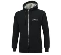 Winter Sweatshirt Crew Team Pro mit Kapuze und Full Zip Schwarz Schwarz L