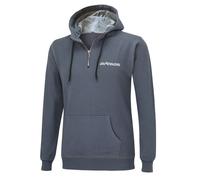 Winter Sweatshirt Crew Team Pro mit Kapuze und Zip Dunkelgrau Grau XL