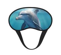 Winter The Dolphin Schlafmaske für Damen und Herren, Augenmaske zum Schlafen, lichtblockierend, Schlafmaske mit elastischem Band, Augenbinde für Flugschläfer, weich, atmungsaktiv, Reiseaugenabdeckung