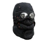 Winter Thermal Hat with Glasses Winter Pilot Hat Trapper Hats Goggles and Face Mask, Herren Fliegermütze Trappermütze Winddicht Warm Wintermütze, Wintermütze Ohrenschützer für Ski, Outdoor (Schwarz)