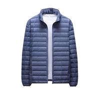 Winter Ultraleichte Daunenjacke Herren Stehkragen Entendaunenmantel Solide Warme Windjacke