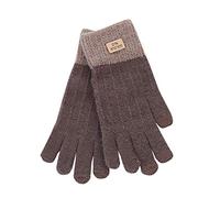 Winter Warme Touchscreen Handschuhe Damen Zopfstrick Strickenhandschuhe Strick Thermohandschuhe Dehnbares Warme Warm und Winddicht Thermo Fingerhandschuhe Winterhandschuhe für (Khaki, One Size)