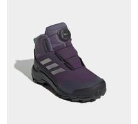 Winterboots ADIDAS TERREX "TERREX WINTER MID BOA RAIN.RDY", Kinder, Gr. 33, aurora plum, matte silber, core schwarz, Synthetik, Textil, Schuhe Winterboots, Winterboots, wasserabweisend, für Kinder & J