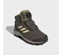 Winterboots ADIDAS TERREX "TERREX WINTER MID BOA RAIN.RDY", Kinder, Gr. 39, braun (shadow olive, dual gelb, olive strata), Synthetik, Textil, Schuhe Winterboots, wasserdicht (25847342-39) shadow olive