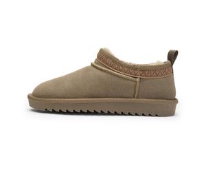 Winterboots ARA "ALASKA", Damen, Gr. 41, beige (taupe), Lammfell, Veloursleder, ethno, Schuhe Winterboots, Schlupfboots, Plateauboots, Hausschuh mit modischem kurzen Schaft (72825706-41) taupe