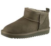 Winterboots ARA "ALASKA Short", Damen, Gr. 40, braun (khakigrün short), Lammfell, Veloursleder, unifarben, Schuhe Winterboots, Schlupfboots, Snowboots, Winterboots mit Anziehlasche (52706232-40) khaki