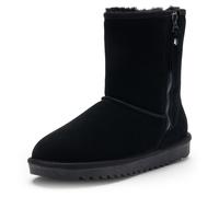 Winterboots ARA "ALASKA Zip", Damen, Gr. 38, schwarz (schwarz classic zip), Lammfell, Veloursleder, unifarben, Schuhe Winterboots, Schlupfboots, Plateauboots mit Lammfellfutter (31613664-38) schwarz c