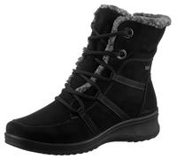 Winterboots ARA "MÜNCHEN", Damen, Gr. 40, schwarz, Textil, Veloursleder, Schuhe Winterboots, Schnürboots, Winterstiefelette in Komfortweite H = sehr weit (12340035-40)
