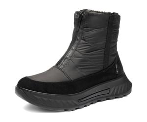 Winterboots ARA "ST.MORITZ", Damen, Gr. 5,5 (38,5), schwarz, Textil, Veloursleder, gesteppt, unifarben, Schuhe Winterboots, Snowboots, Winterstiefel mit Frontzipper, Komfortweite H (=sehr weit) (18705