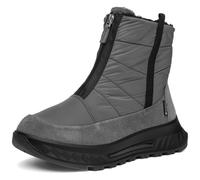 Winterboots ARA "ST.MORITZ", Damen, Gr. 6 (39), grau, Textil, Veloursleder, gesteppt, unifarben, Schuhe Winterboots, Snowboots, Winterstiefel mit Frontzipper, Komfortweite H (=sehr weit) (89282343-6) 