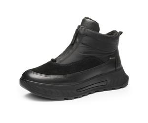 Winterboots ARA "ST.MORITZ", Damen, Gr. 6 (39), schwarz, Glattleder, Textil, Veloursleder, Schuhe Winterboots, High Top Snaeker in Komfortweite H (= sehr weit) (69463067-6) schwarz