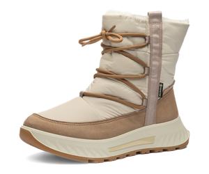Winterboots ARA "ST.MORITZ-GTX", Damen, Gr. 6,5, beige (creme, beige), Lederimitat, Textil, Schuhe Winterboots, Keilabsatz, Winterstiefelette mit aufgesetzter Schnürung, Weite H (91088607-6,5) creme,
