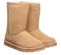 Winterboots BEARPAW "ELLE SHORT", Damen, Gr. 40, braun (hellbraun), Nubukleder, Schuhe Winterboots, Winterstiefel, Snowboots mit hohem Schaft (11018539-40)