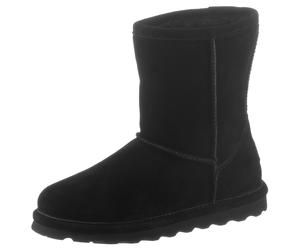 Winterboots BEARPAW "ELLE YOUTH", Mädchen, Gr. 30, schwarz, Nubukleder, Schuhe Winterboots, Winterstiefel, Schlupfstiefel zum Schlupfen (99119716-30) schwarz