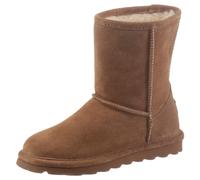Winterboots BEARPAW "ELLE YOUTH", Mädchen, Gr. 33, braun (cognac), Nubukleder, Schuhe Winterboots, Winterstiefel, Schlupfstiefel zum Schlupfen (99452044-33) cognac