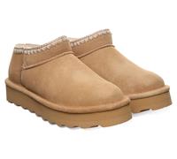 Winterboots BEARPAW "Lyanna Platform", Damen, Gr. 40, beige (hellbraun), Veloursleder, Schuhe Winterboots, Plateauboots, Schlupfstiefel mit Plateausohle (17324733-40) hellbraun