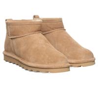 Winterboots BEARPAW "SHORTY", Damen, Gr. 38, beige, Veloursleder, Schuhe Winterboots, Winterstiefel, Schlupfstiefel mit herausnehmbarer Innensohle (30852339-38)