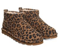 Winterboots BEARPAW "Shorty Exotic", Damen, Gr. 39, braun, schwarz, Veloursleder, Schuhe Winterboots, Schlupfboots mit wasserabweisender Neverwet Imprägnierung (68954303-39) braun, schwarz