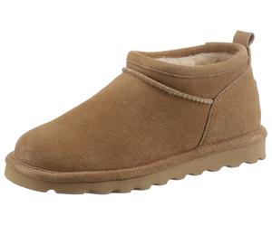 Winterboots BEARPAW "SuperShorty ELLE SHORT", Damen, Gr. 37, braun (iced coffee), Veloursleder, unifarben, Schuhe Winterboots, Schlupfboots mit wasserabweisender mit BearCoat™ Imprägnierung (21795542-