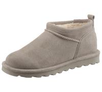 Winterboots BEARPAW "SuperShorty ELLE SHORT", Damen, Gr. 41, beige (mushroom), Veloursleder, unifarben, Schuhe Winterboots, Schlupfboots mit wasserabweisender mit BearCoat™ Imprägnierung (86868621-41)