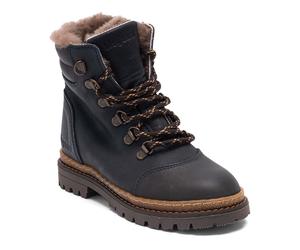 Winterboots BISGAARD "gert lamb", Jungen, Gr. 36, blau (navy), Leder, Schuhe Winterboots, Sneaker mit Lammfell, Größenschablone zum Download (78619448-36)