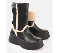 Winterboots BUFFALO "OLYMPIA FOLD BOOT WARM", Damen, Gr. 38, schwarz, Lederimitat, Textil, Schuhe Winterboots, Plateauboots, Snowboots mit umschlagbarem Kragen (69028800-38) schwarz