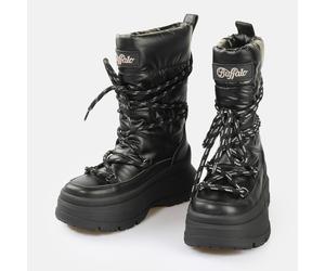 Winterboots BUFFALO "OLYMPIA SNOW PUFFER VEGAN", Damen, Gr. 38, schwarz, Lederimitat, Nylon, Schuhe Winterboots, Snowboots, Schneestiefelette mit Warmfutter (97310831-38) schwarz