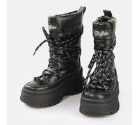 Winterboots BUFFALO "OLYMPIA SNOW PUFFER VEGAN", Damen, Gr. 40, schwarz, Lederimitat, Nylon, Schuhe Winterboots, Snowboots, Schneestiefelette mit Warmfutter (97310831-40) schwarz