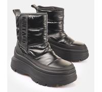 Winterboots BUFFALO "OLYMPIA VELBOOT QUILT VEGAN", Damen, Gr. 38, schwarz, Lederimitat, Nylon, Schuhe Winterboots, Snowboots, Schneestiefelette, Plateauboots mit Logoschriftzug (41504232-38) schwarz