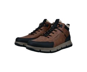 Winterboots BUGATTI, Herren, Gr. 42, cognac, Lederimitat, Textil, Schuhe Winterboots, Schnürboots, Outdoorboots mit Logoprägung und TEX-Ausstattung (37026311-42) cognac