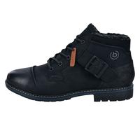 Winterboots BUGATTI, Herren, Gr. 46, schwarz, Lederimitat, Schuhe Winterboots, Boots, Schnürboots, Workerboots mit Innenreißverschluss (12252310-46) schwarz