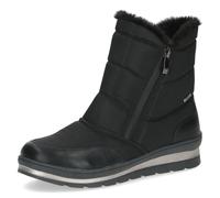 Winterboots CAPRICE, Damen, Gr. 36, schwarz, Synthetik, Textil, Schuhe Winterboots, Keilabsatz, Outdoorboots, Stiefelette mit zwei Reißverschlüssen (41412418-36) schwarz